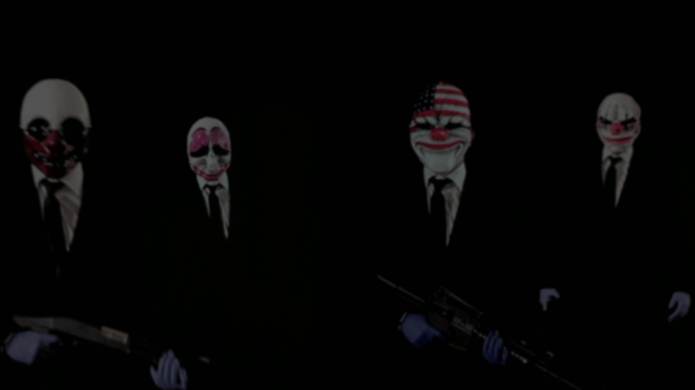 Masked people gun hands group free wallpaper - medium preview image