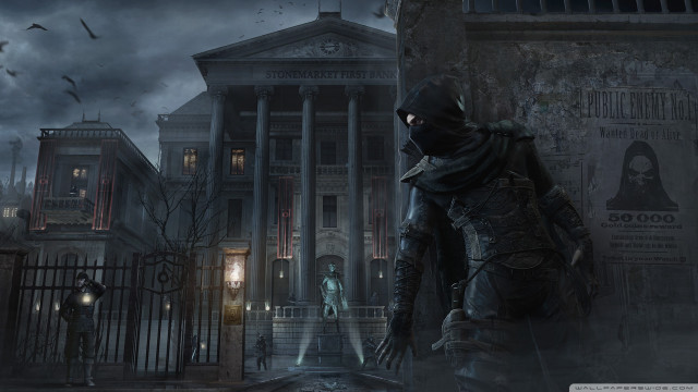 Man black outfit clock tower #3 free wallpaper - medium preview image