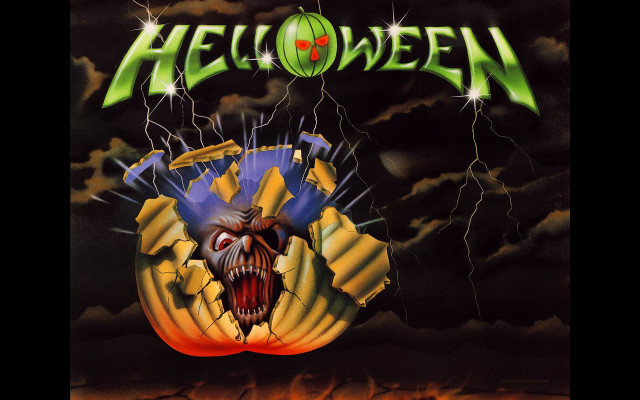 Pumpkin demon face lightning hello free wallpaper - medium preview image