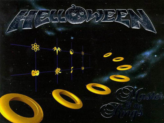 Black background yellow rings stars free wallpaper - medium preview image