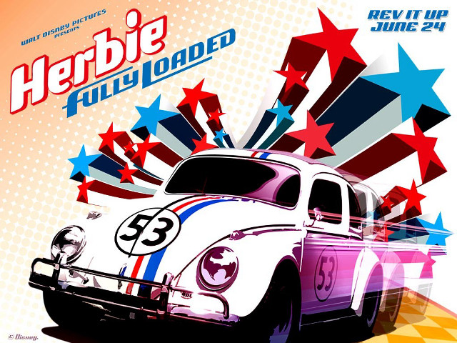 Vw bug stars stripes red free wallpaper - medium preview image