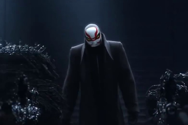 Man suit mask light outdoors free wallpaper - medium preview image
