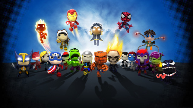 Cartoon characters blue sky background free wallpaper - medium preview image