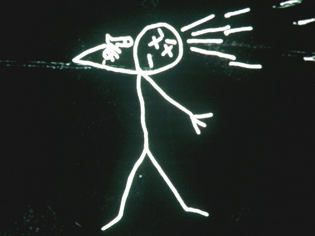 Person knife light shining drawing free wallpaper - medium preview image
