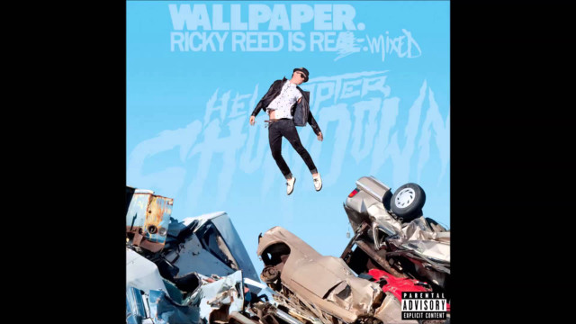 Man jumping junk cars blue free wallpaper - medium preview image