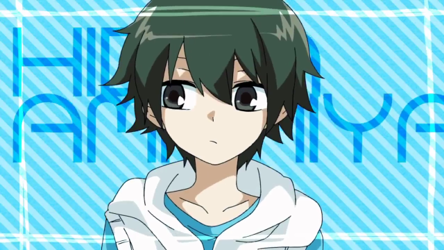 Anime black hair white shirt free wallpaper - medium preview image