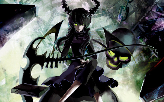 Woman black dress sword demon #2 free wallpaper - medium preview image