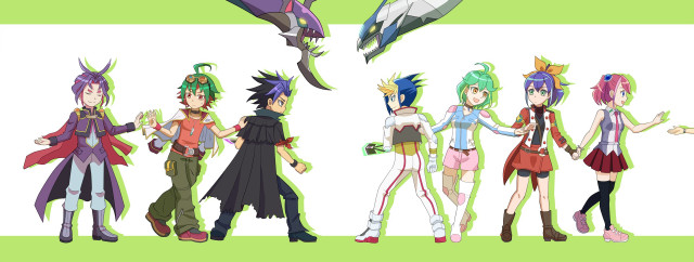 Anime characters group poses colors #3 free wallpaper - medium preview image