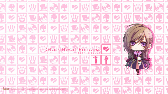 Girl glasses pink background hearts free wallpaper - medium preview image