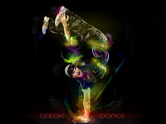 Man handstand neon light black free wallpaper - medium preview image