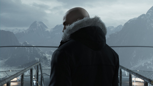 Man black jacket bridge mountains free wallpaper - medium preview image