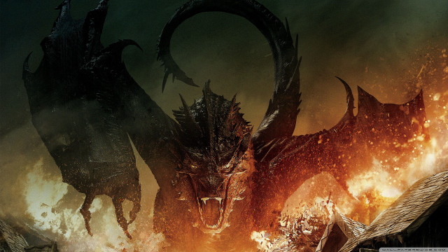 Demonic monsters fighting fireball dark free wallpaper - medium preview image