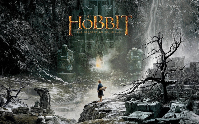 Hobbit waterfall rock forest night free wallpaper - medium preview image