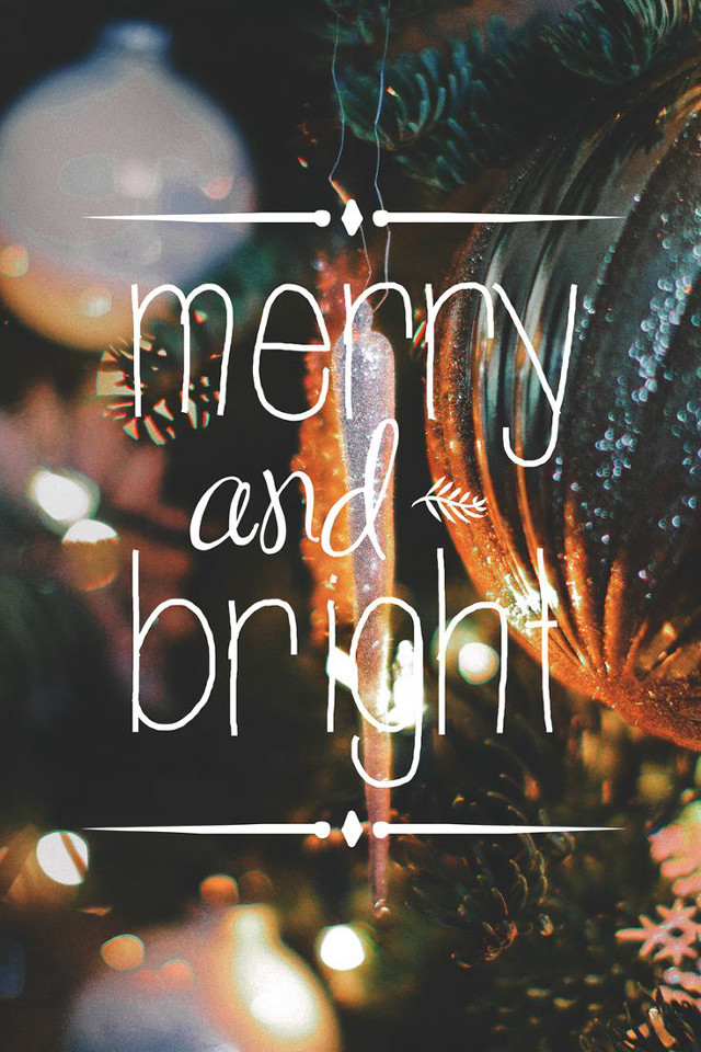 Christmas tree merry bright sign free wallpaper - medium preview image