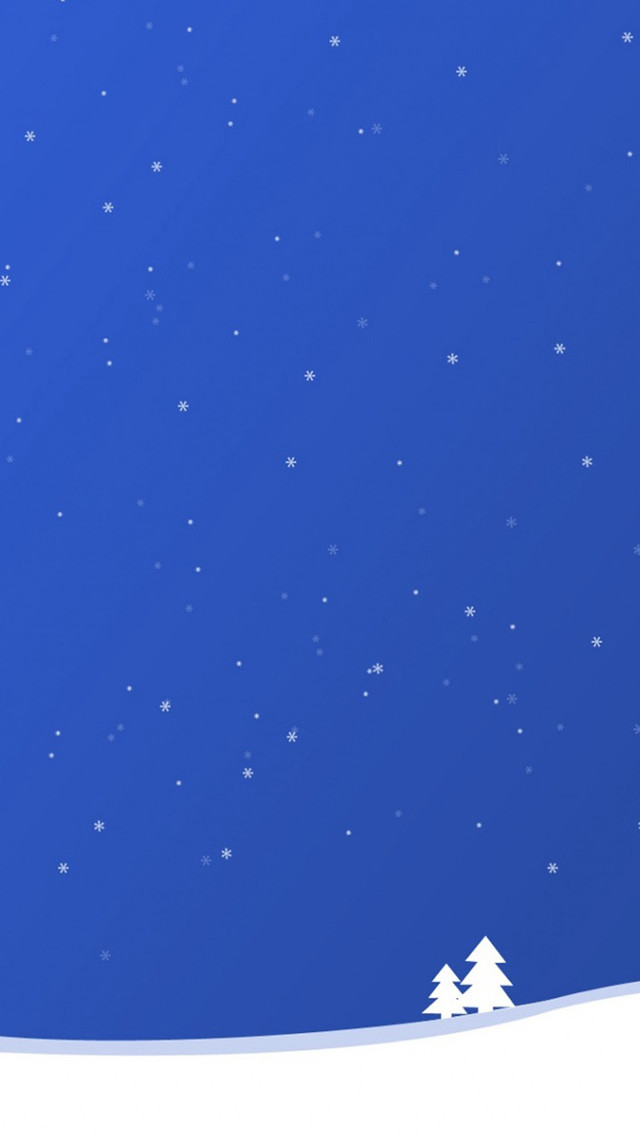 Snowy landscape trees snowflakes blue free wallpaper - medium preview image