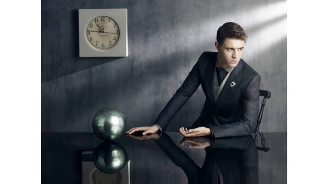 Man suit chair clock desk free wallpaper - medium preview image
