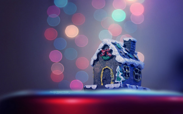 Small house icing bow cake free wallpaper - medium preview image