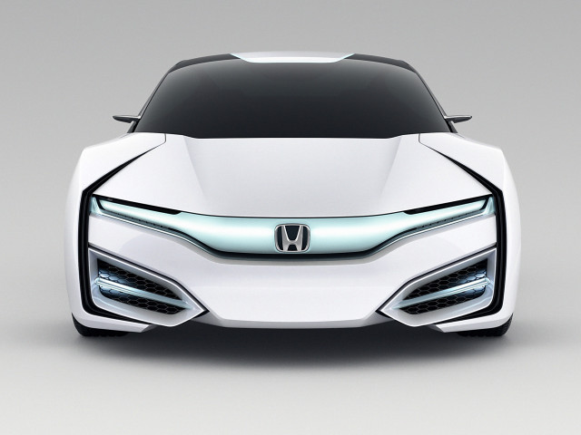 White futuristic car hood lights free wallpaper - medium preview image