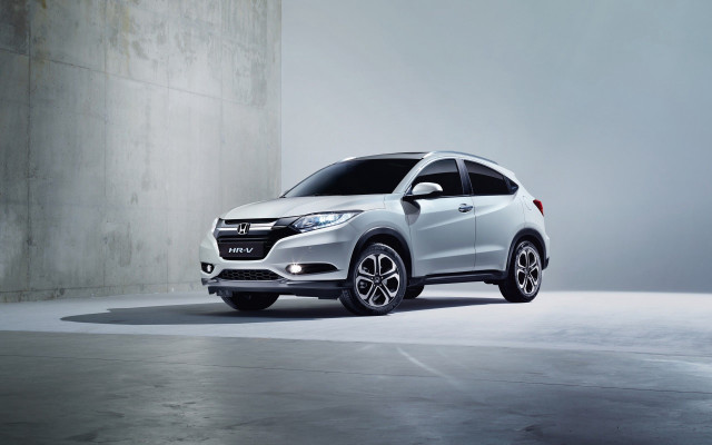 White honda hr v concrete free wallpaper - medium preview image