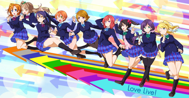 Girls running rainbow background love #2 free wallpaper - medium preview image