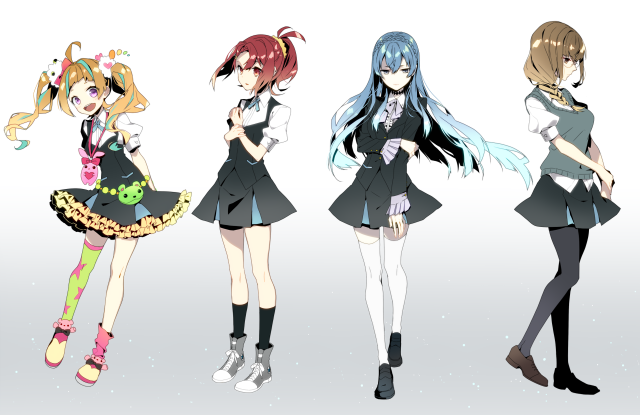 Anime girls group white background #6 free wallpaper - medium preview image