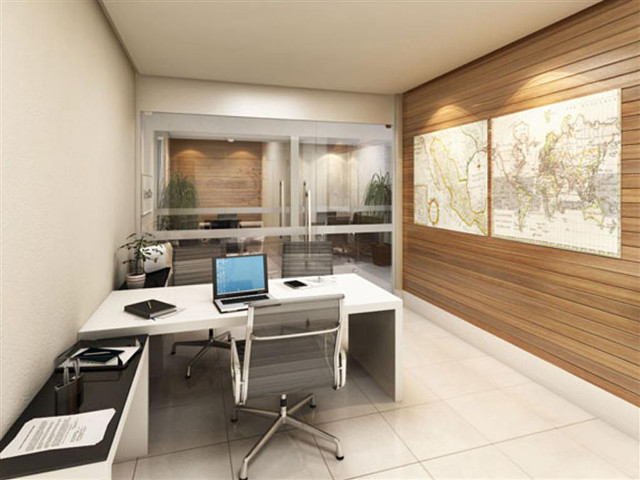 Room desk laptop map wall free wallpaper - medium preview image