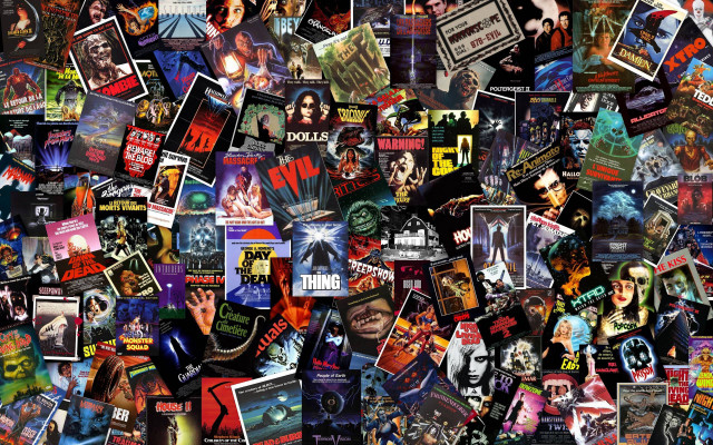 Movie collage posters stickers wall free wallpaper - medium preview image