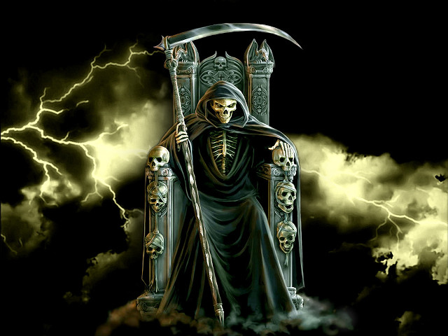 Skeleton throne scepter sitting hand #3 free wallpaper - medium preview image