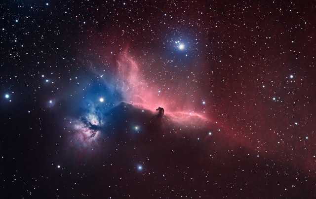 Large star cluster person standing free wallpaper - medium preview image