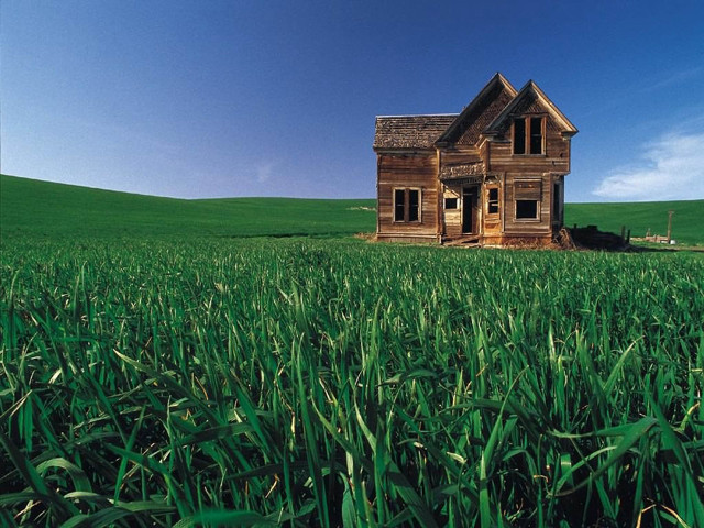 House field grass blue sky #2 free wallpaper - medium preview image