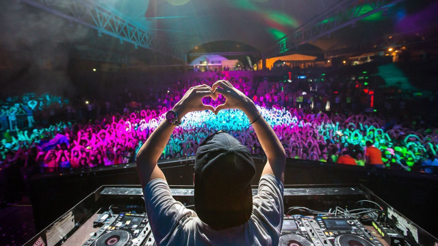 Dj heart hands concert crowd free wallpaper - medium preview image