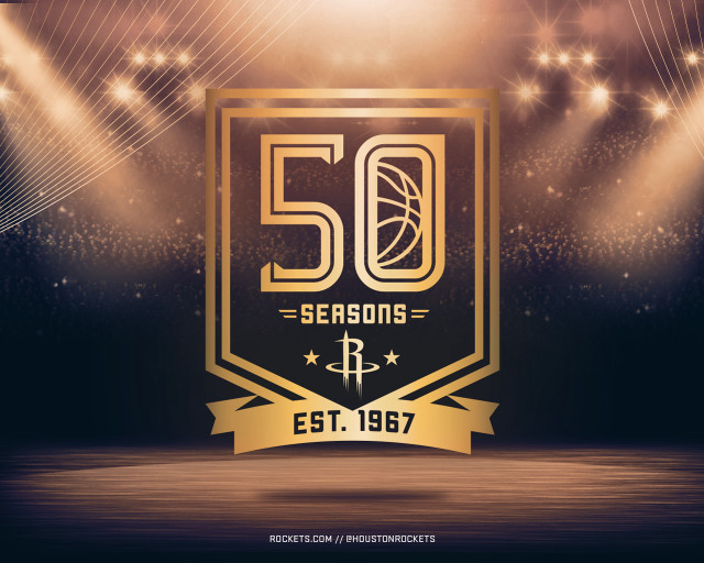 Golden 50th anniversary basketball banner free wallpaper - medium preview image