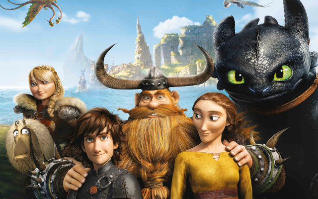 People dragon movie characters group free wallpaper - medium preview image