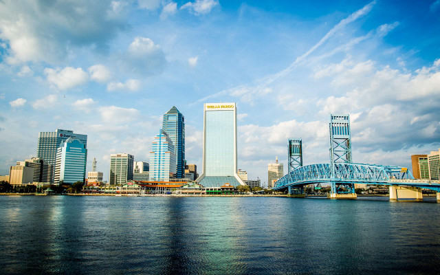 Bridge river city blue sky free wallpaper - medium preview image