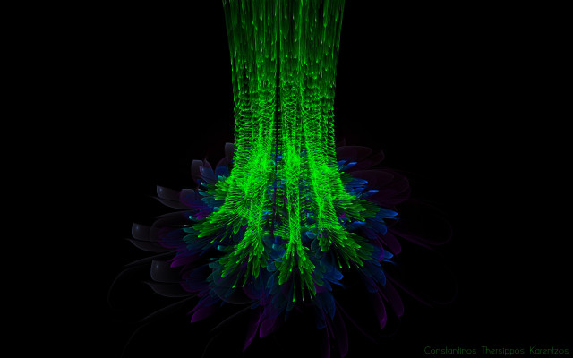 Flower bioluminescent generative raytraced plant free wallpaper - medium preview image