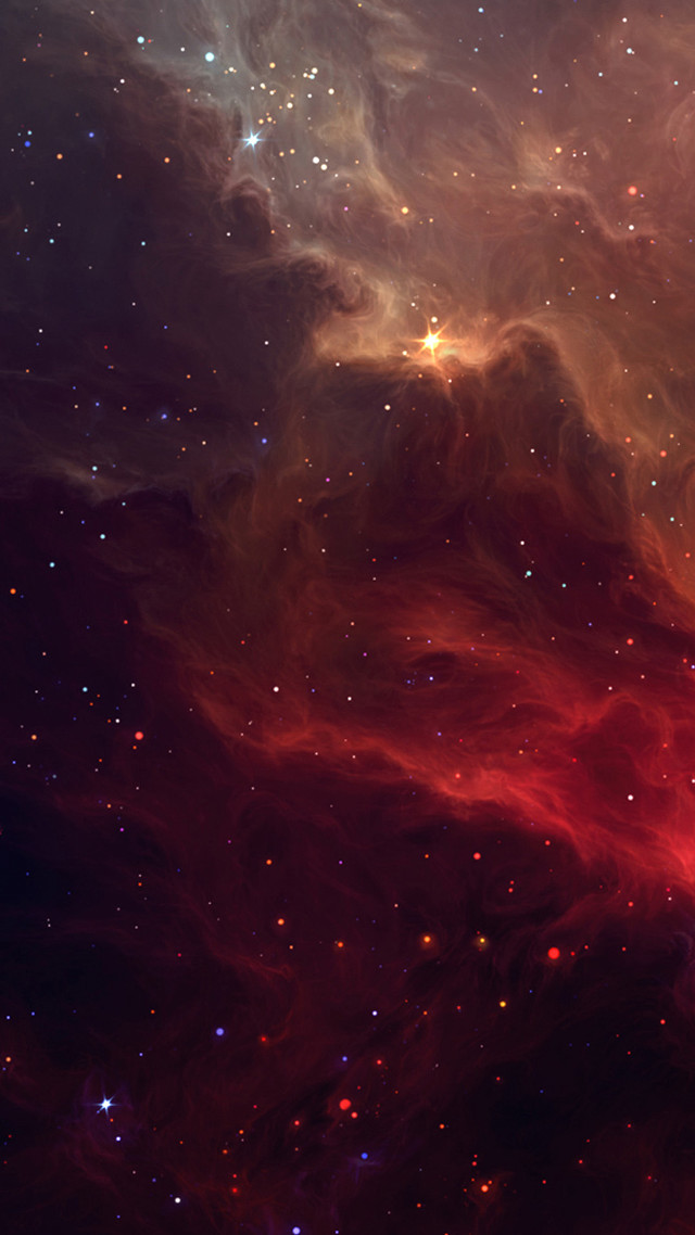 Red blue space stars dust free wallpaper - medium preview image