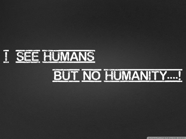 Black white photo quote humans free wallpaper - medium preview image