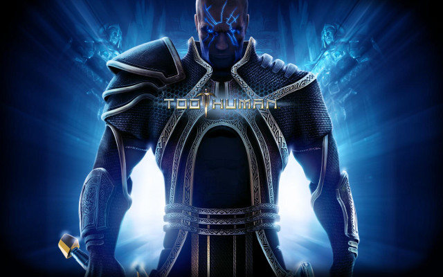 Man blue suit sword glowing free wallpaper - medium preview image