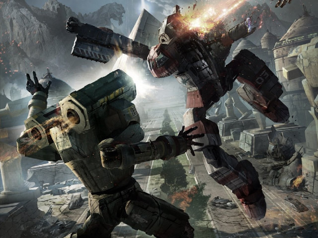 Robot fight another robot video free wallpaper - medium preview image