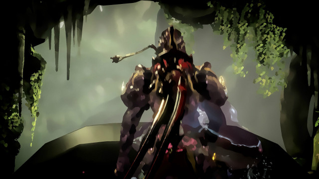 Giant robot forest sword creature free wallpaper - medium preview image