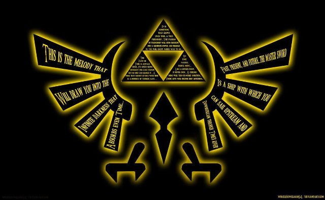Yellow black poster triangle words free wallpaper - medium preview image