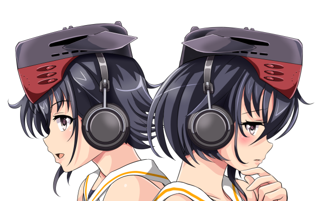 Anime characters headphones hat red #2 free wallpaper - medium preview image