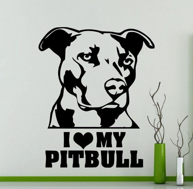 Dog wall sticker i love free wallpaper - medium preview image