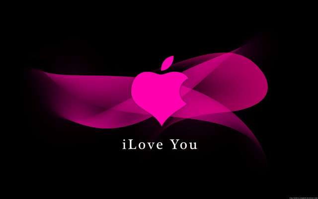 Pink apple heart i love free wallpaper - medium preview image