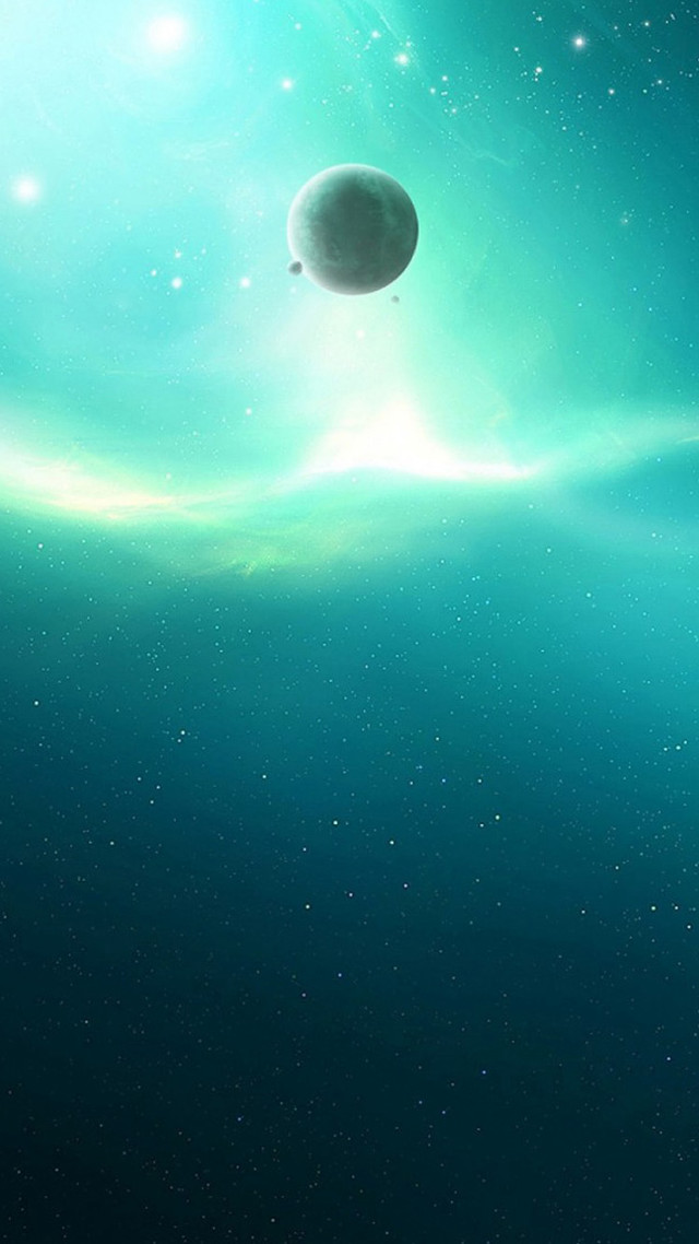 Space scene planet star sky free wallpaper - medium preview image