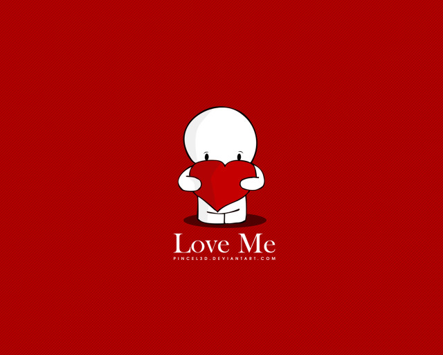 Red background person holding heart free wallpaper - medium preview image