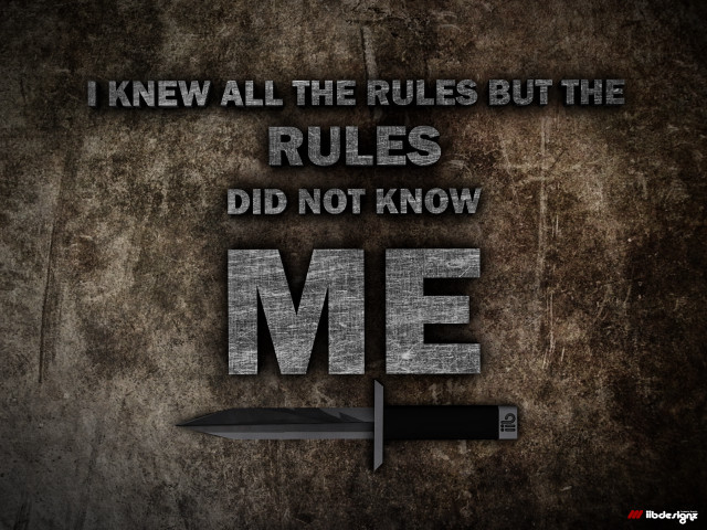 Knife message rules knew know free wallpaper - medium preview image