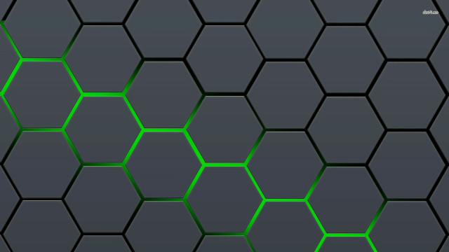 Black green hexagonal background green free wallpaper - medium preview image