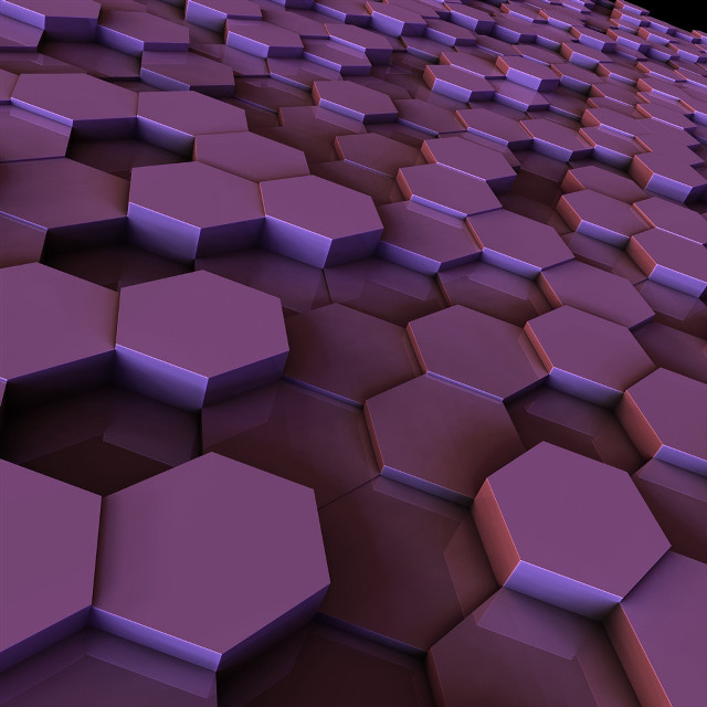 Purple hexagons black border white free wallpaper - medium preview image