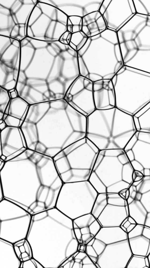 Hexagonal pattern closeup black white free wallpaper - medium preview image